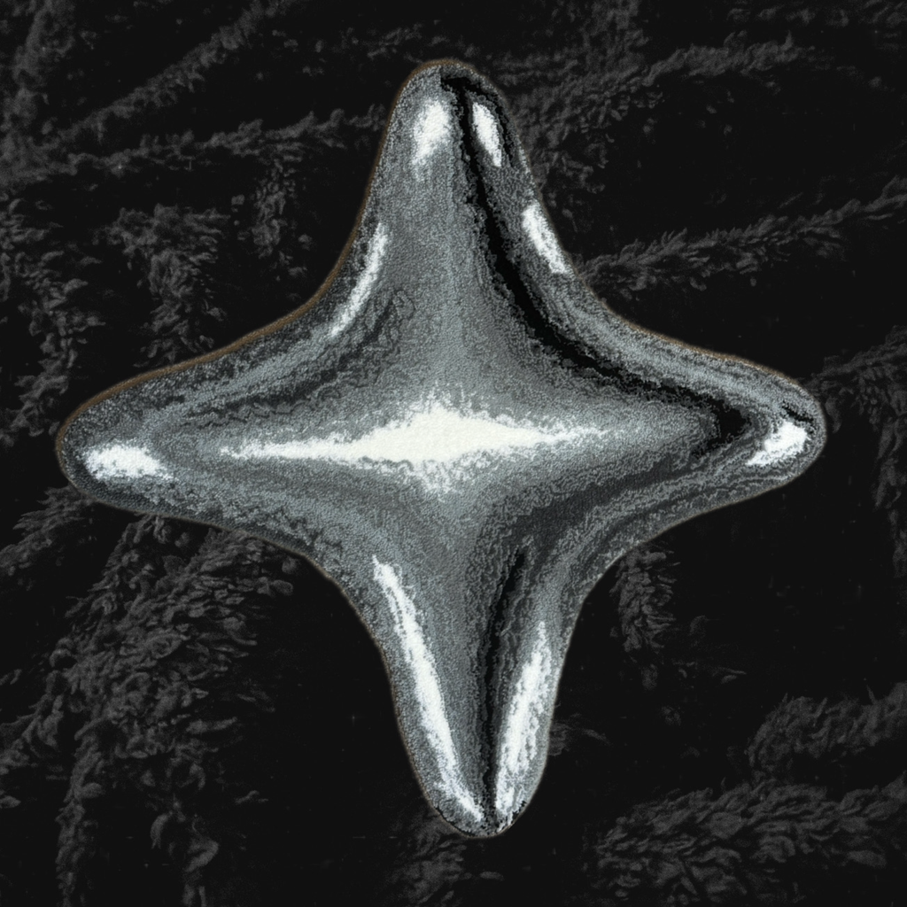 Chrome Star — Y2K-inspired Statement Rug